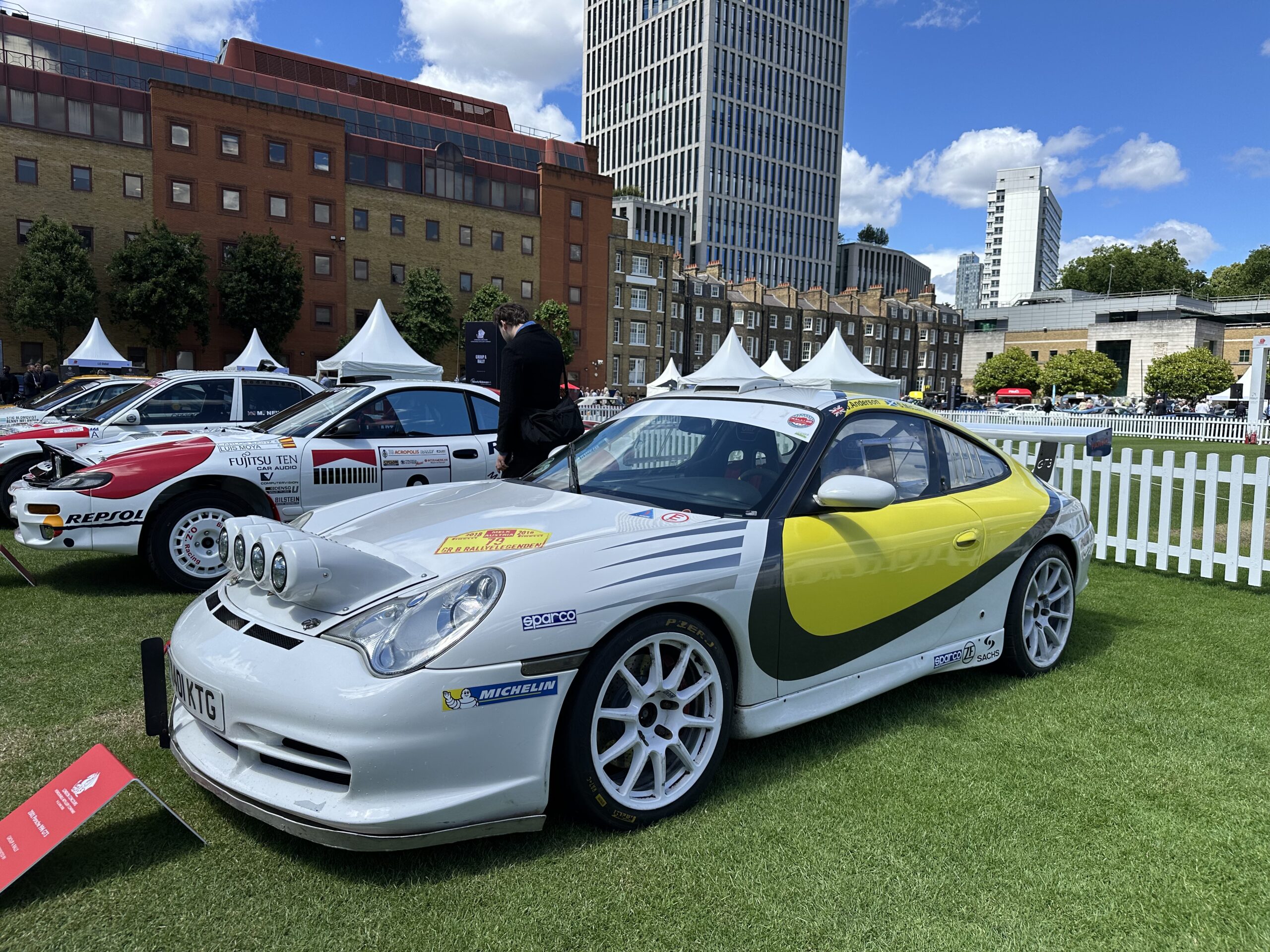 2001 Porsche 996 GT3 (side front view) at the London Concours 2026