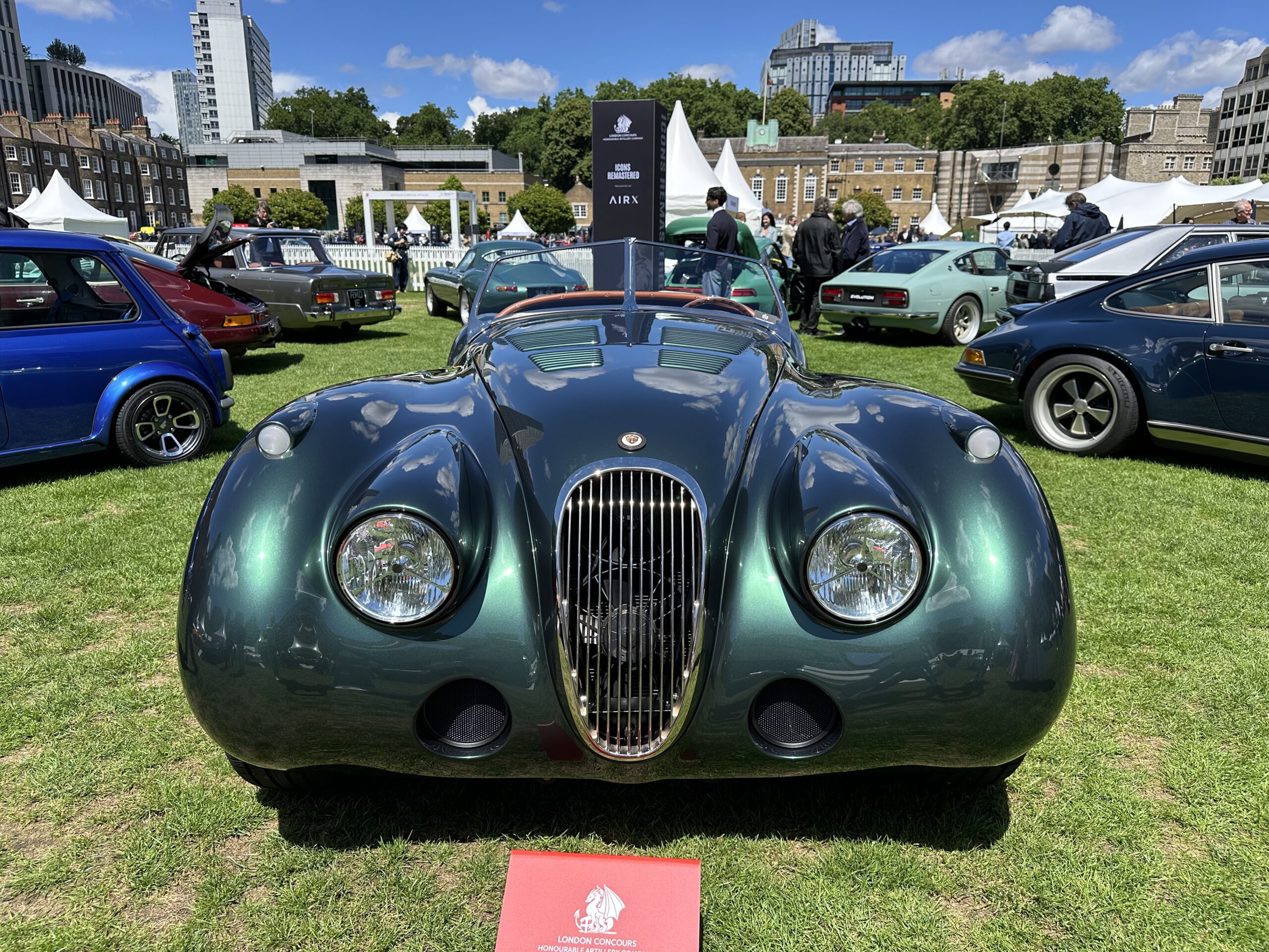 Thornley Kelham XK European GT (front view) at the London Concours 2026.
