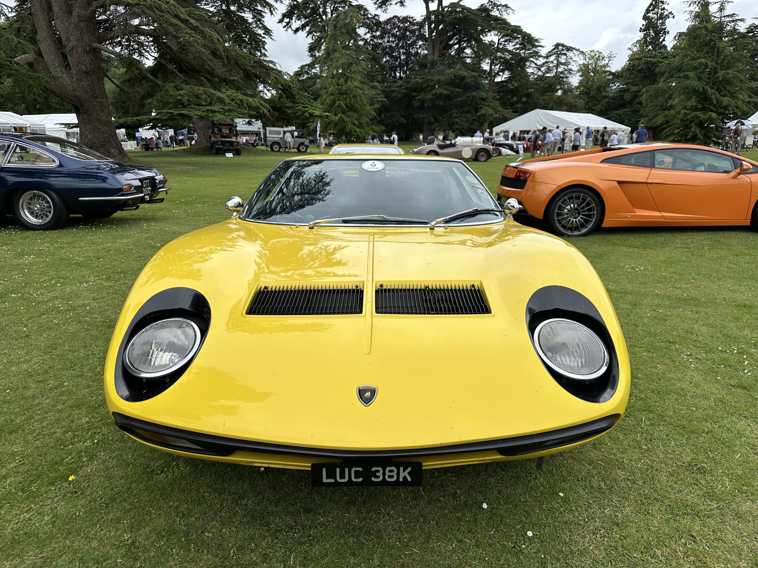 1972 Lamborghini Miura SV, Ex-Rod Stewart (front view) at the Wilton House Concours Des Legendes 2026