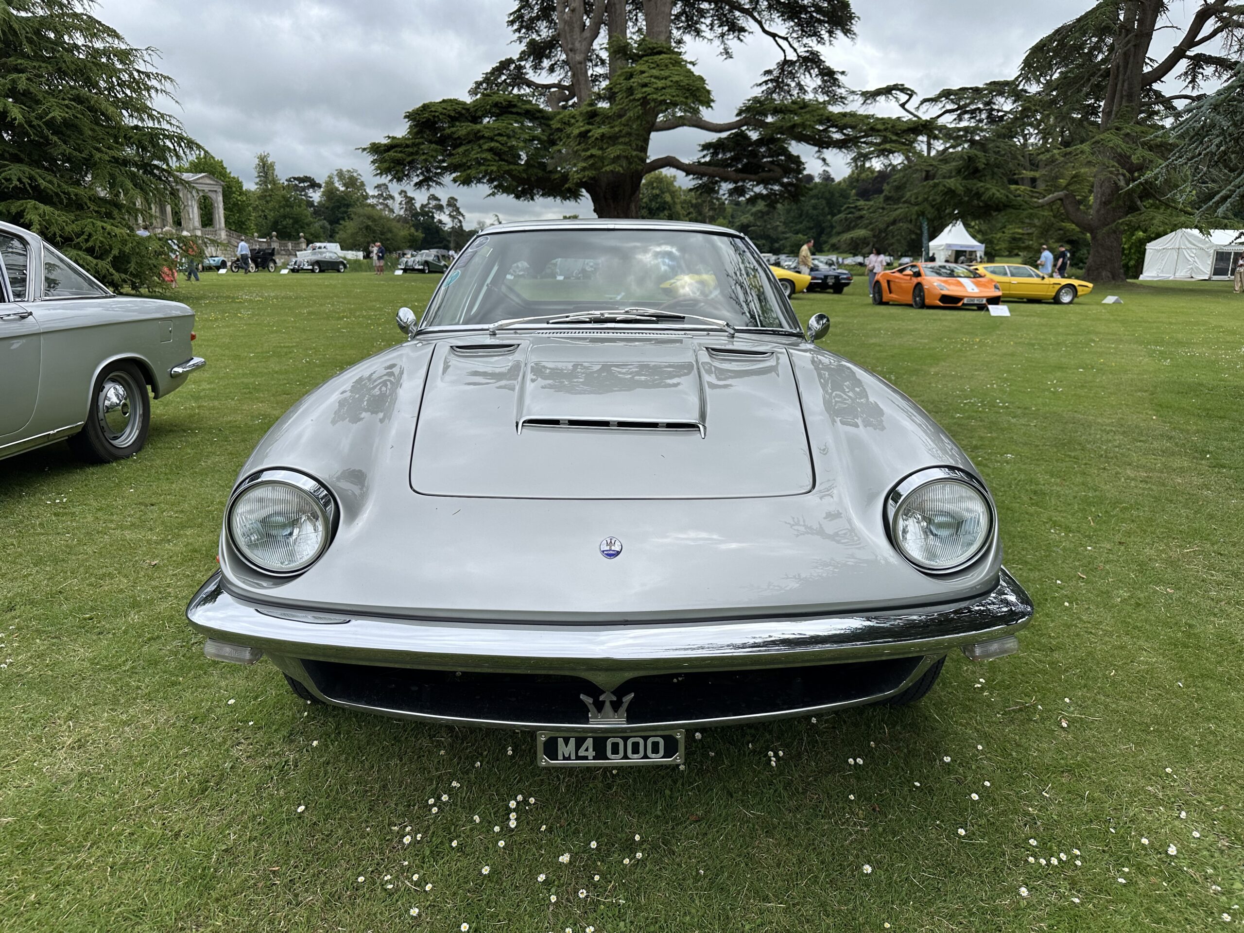 1967 Maserati Mistral Coupé (front on view) at the Wilton House Concours Des Legendes 2026