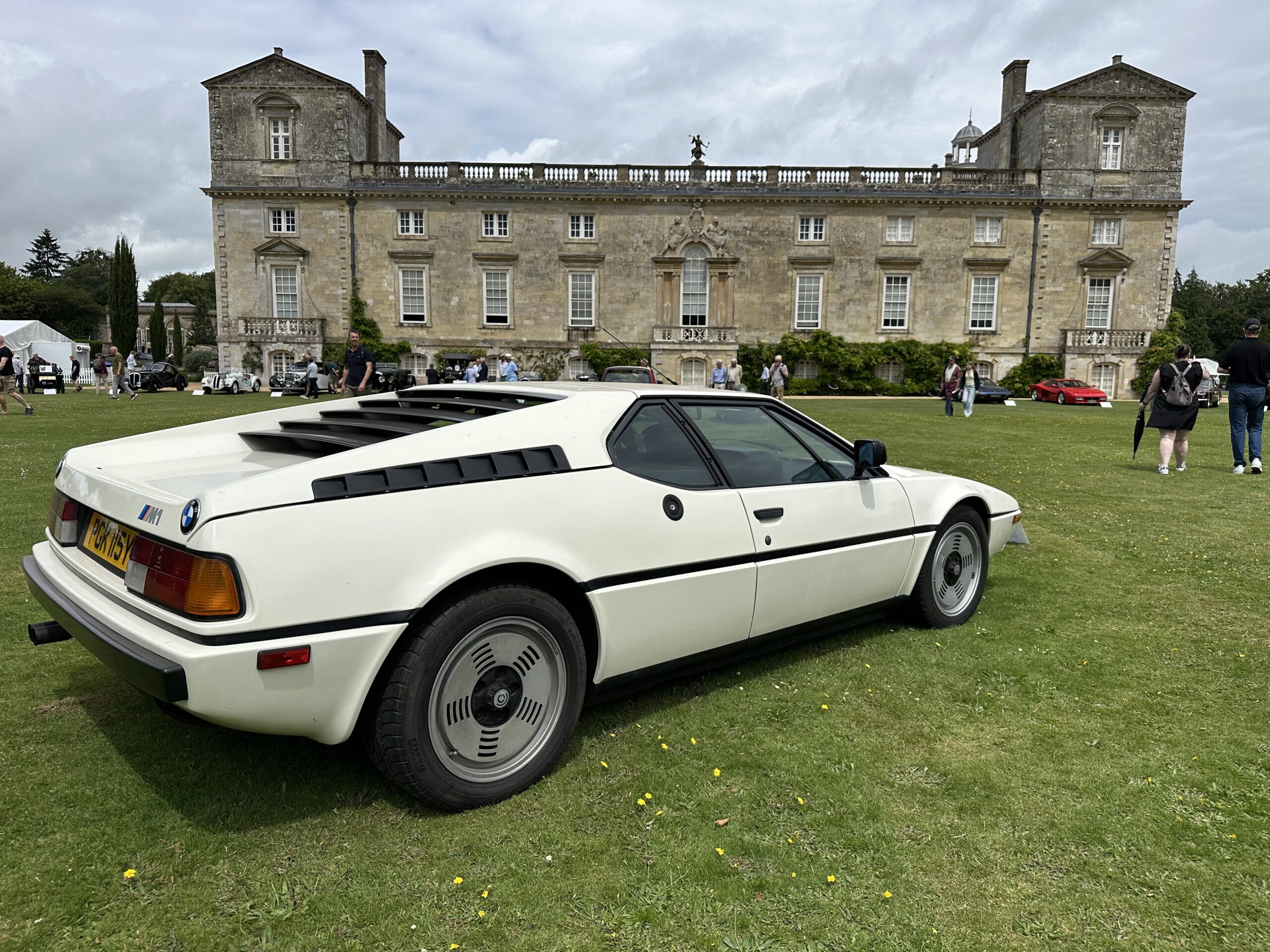 1980 BMW M1 (rear side view) at the Wilton House Concours Des Legendes 2026