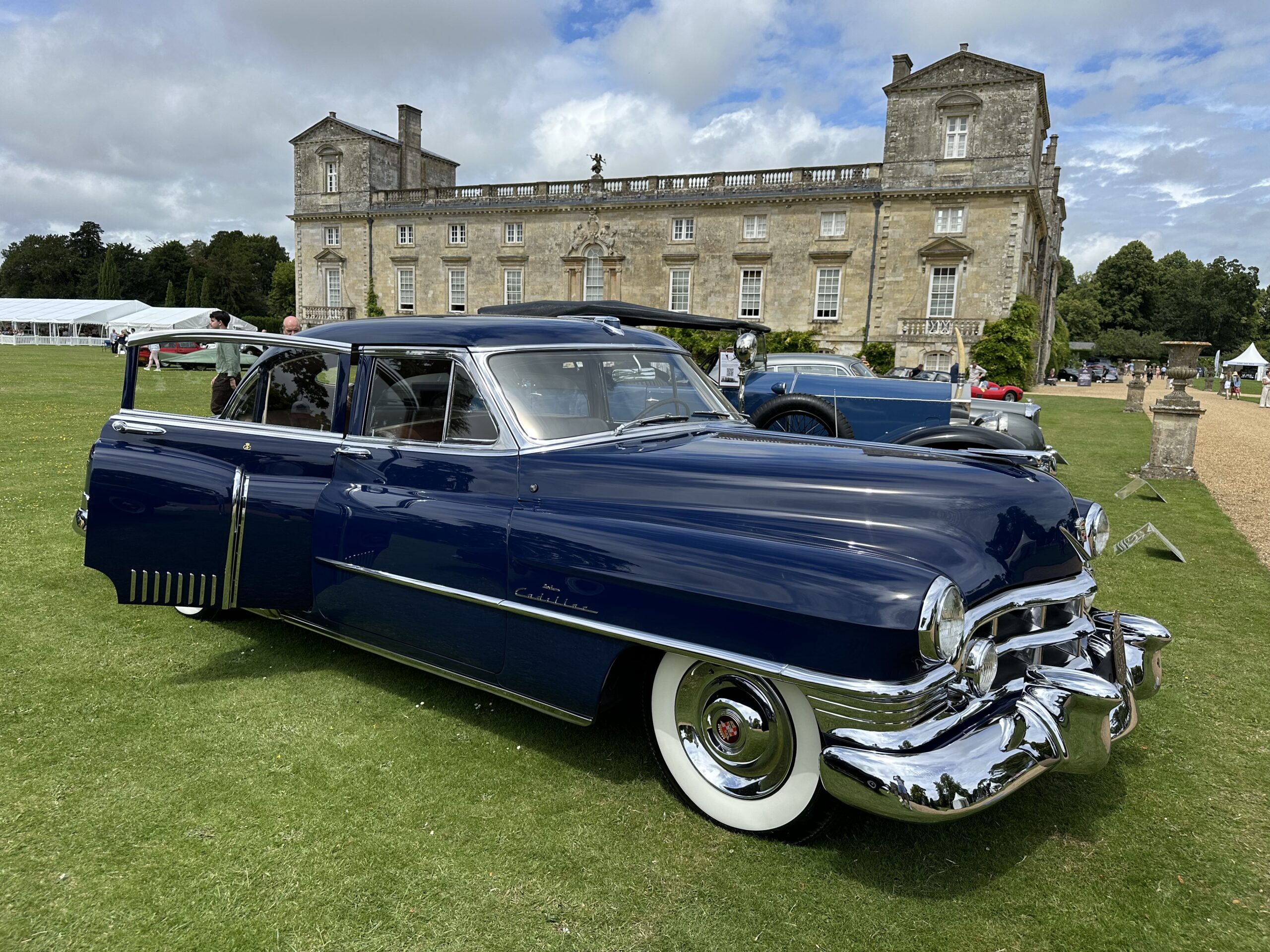 1950 Cadillac 60 Series Special (rear side view) at the Wilton House Concours Des Legendes 2026
