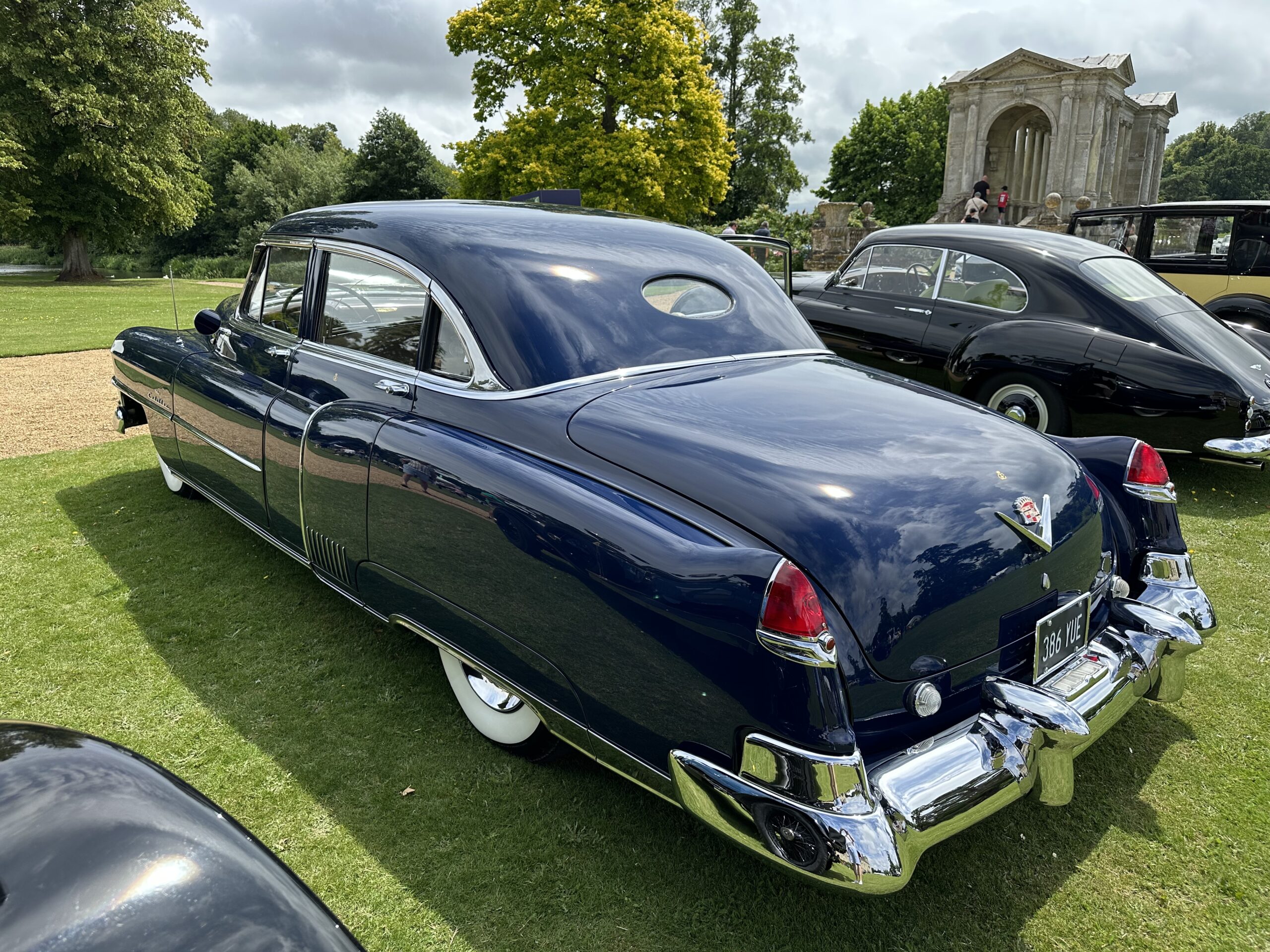 1950 Cadillac 60 Series Special (rear side view) at the Wilton House Concours Des Legendes 2026