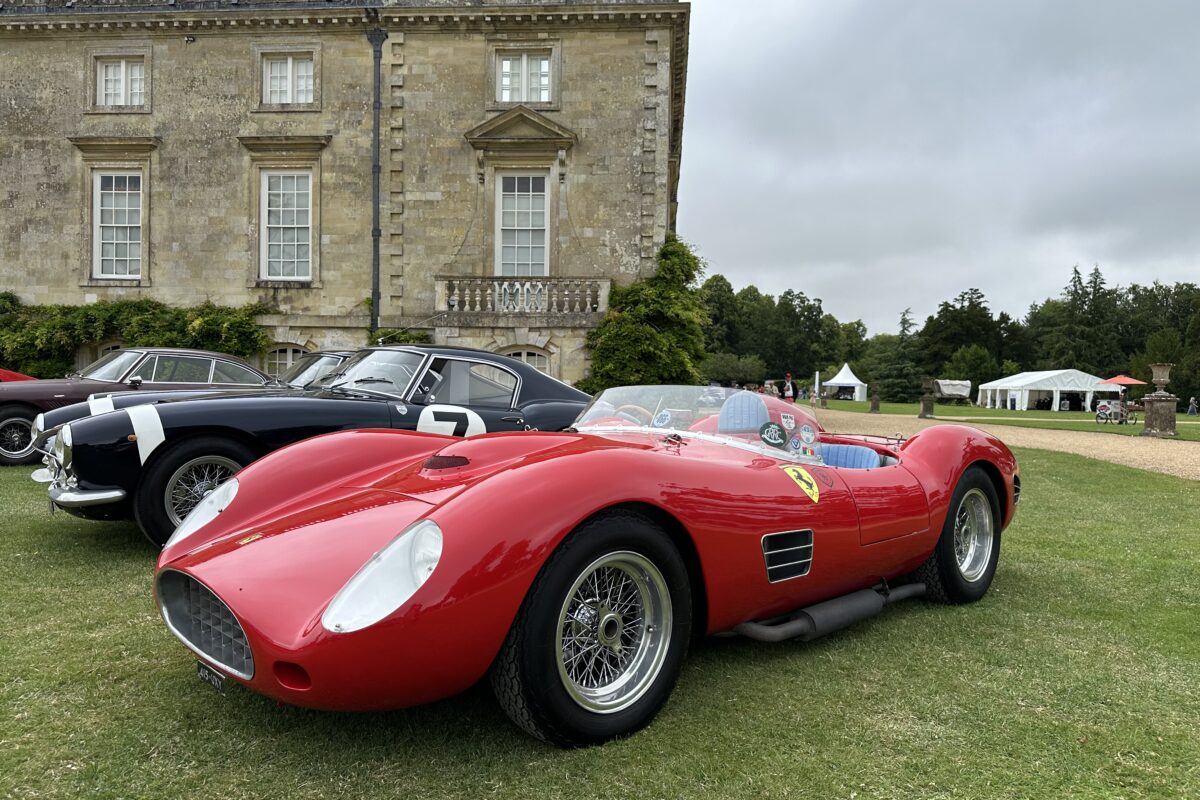 1958 Ferrari Fantuzzi Dino Spyder, front side view. At Wilton House Concours Des Legendes 2026.