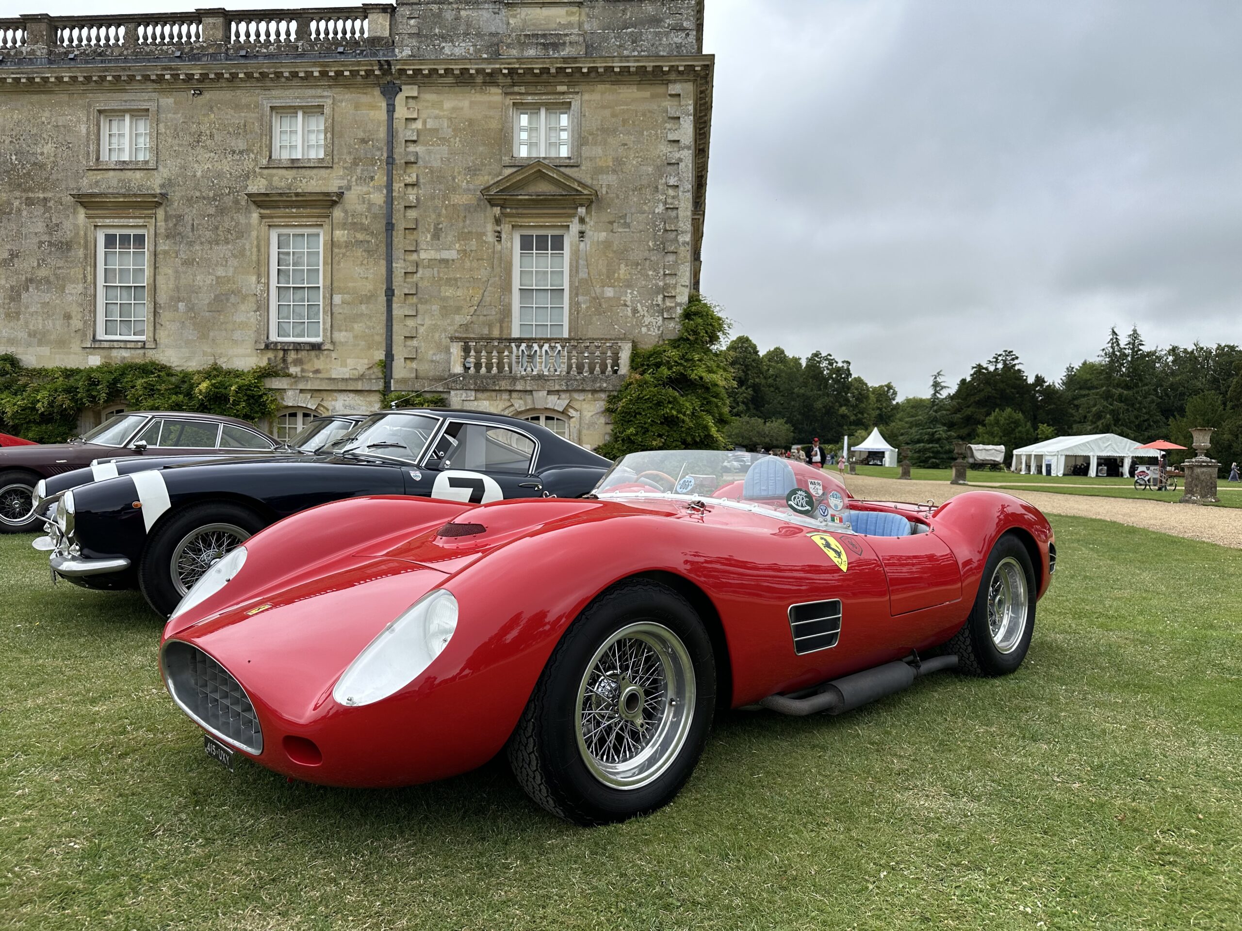 1958 Ferrari Fantuzzi Dino Spyder, front side view. At Wilton House Concours Des Legendes 2026.