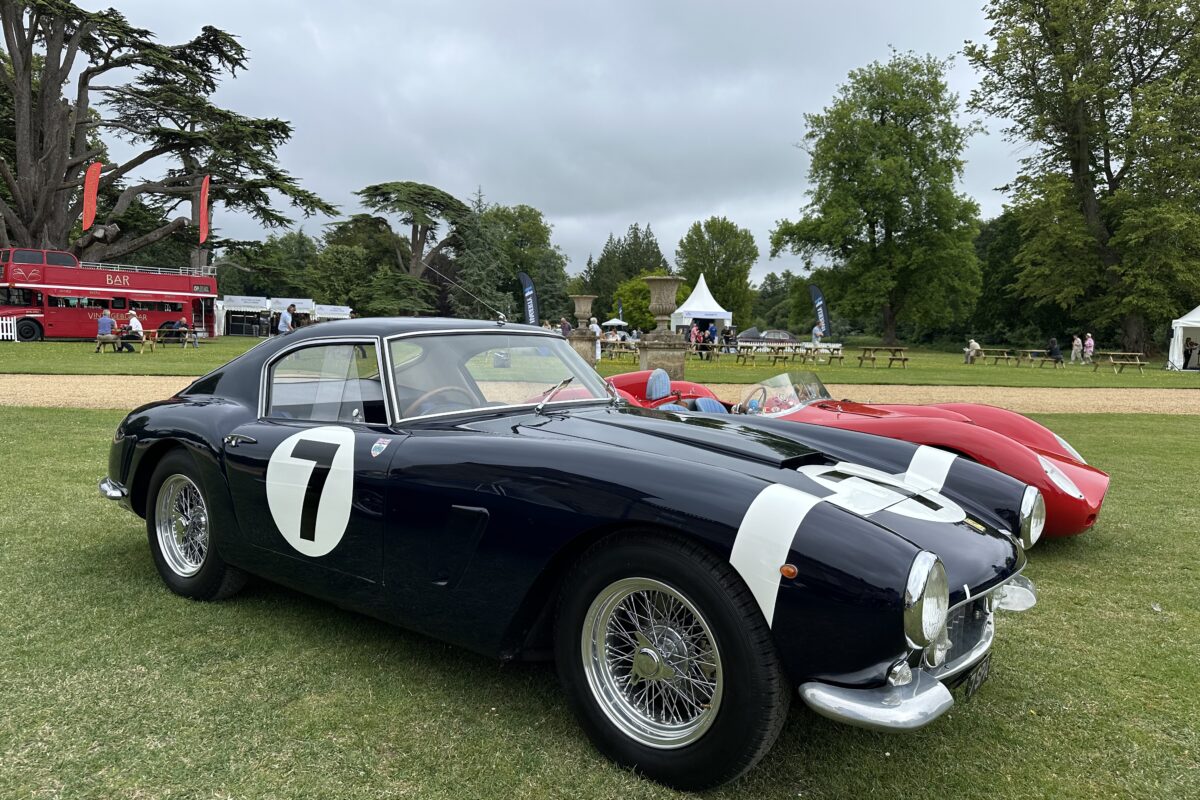 1960 Ferrari 250 GT SWB, Ex-Stirling Moss, front rear view. At Wilton House Concours Des Legendes 2026.