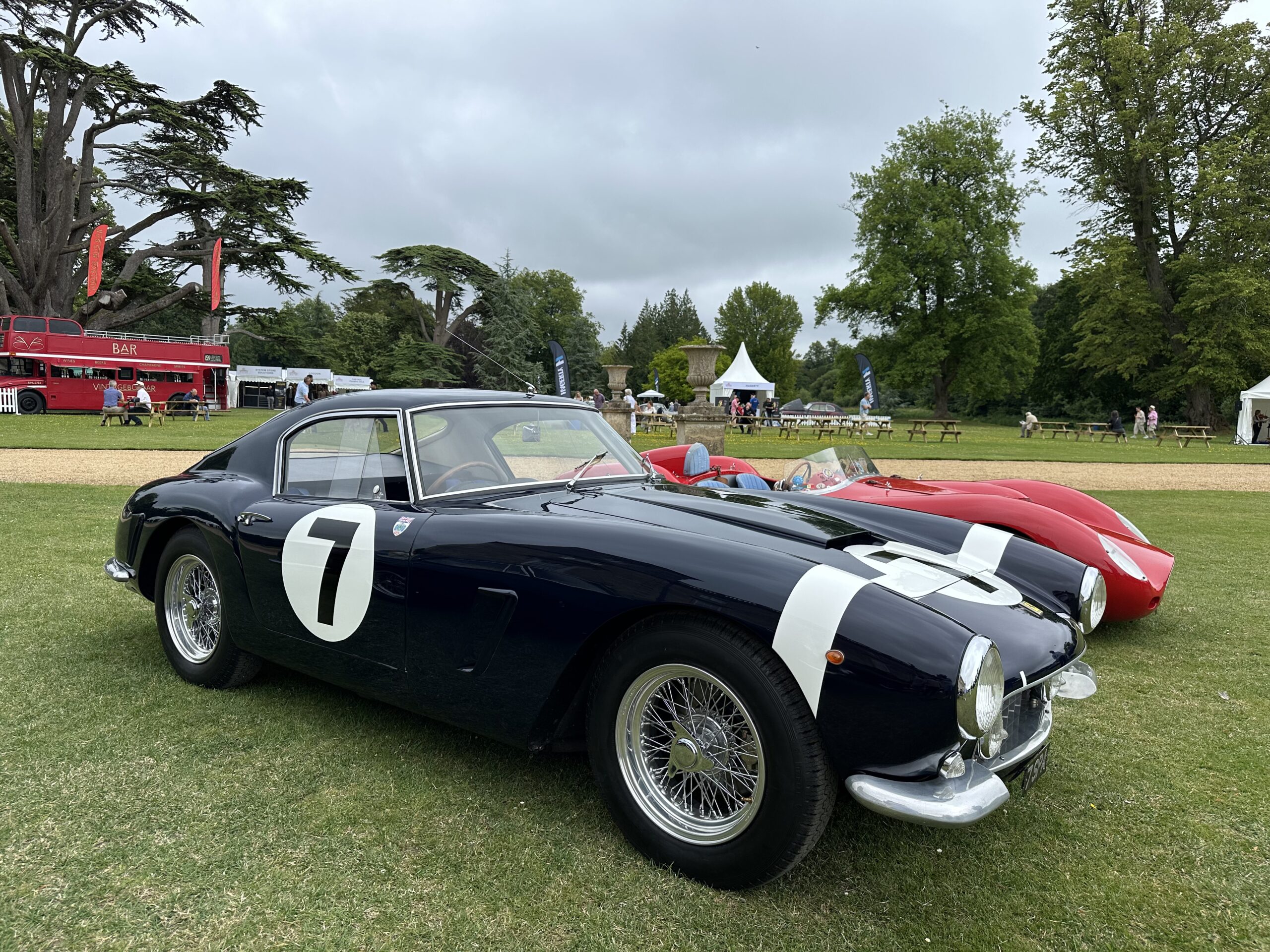 1960 Ferrari 250 GT SWB, Ex-Stirling Moss, front rear view. At Wilton House Concours Des Legendes 2026.
