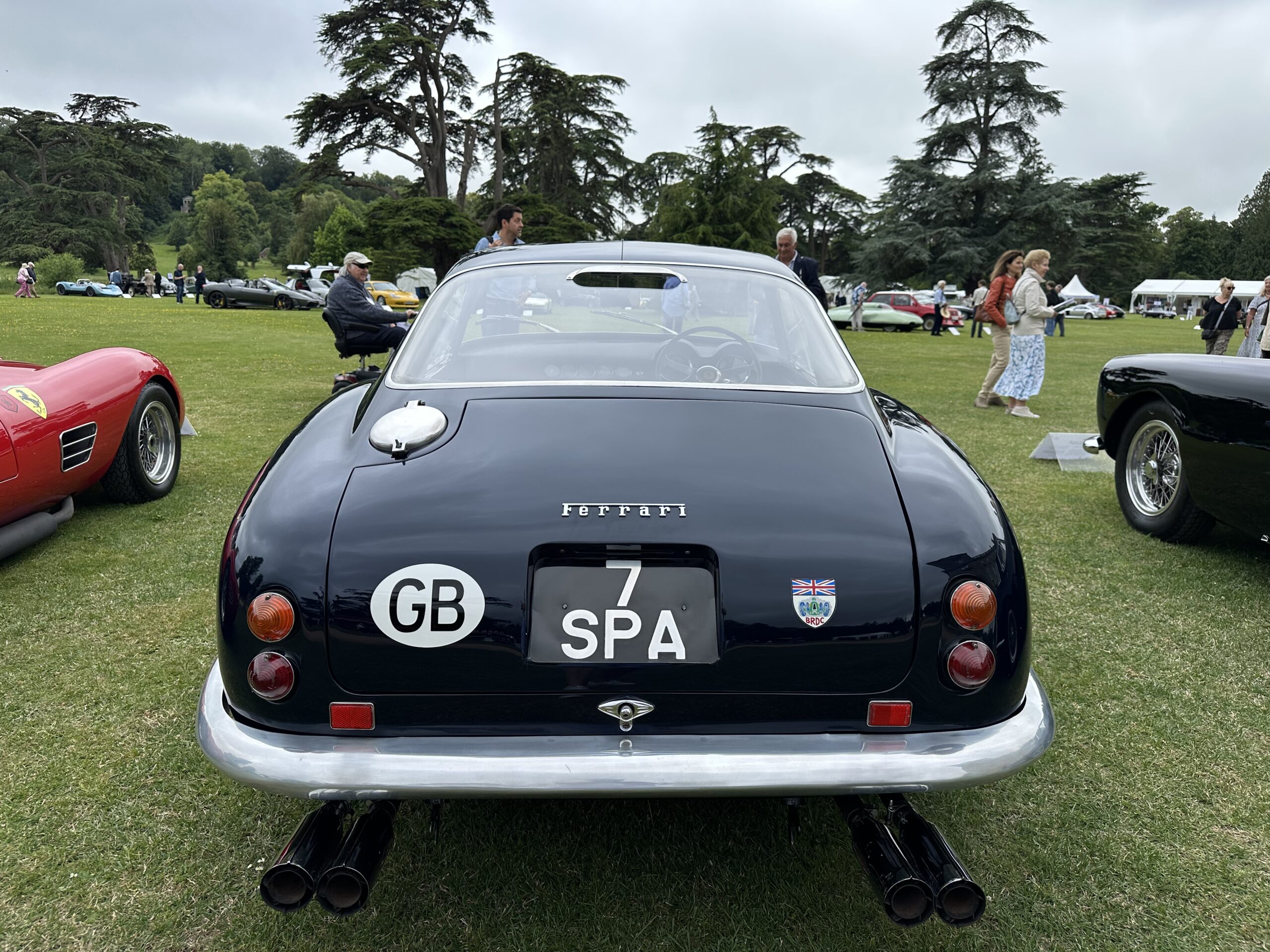1960 Ferrari 250 GT SWB, Ex-Stirling Moss, rear view. At Wilton House Concours Des Legendes 2026.