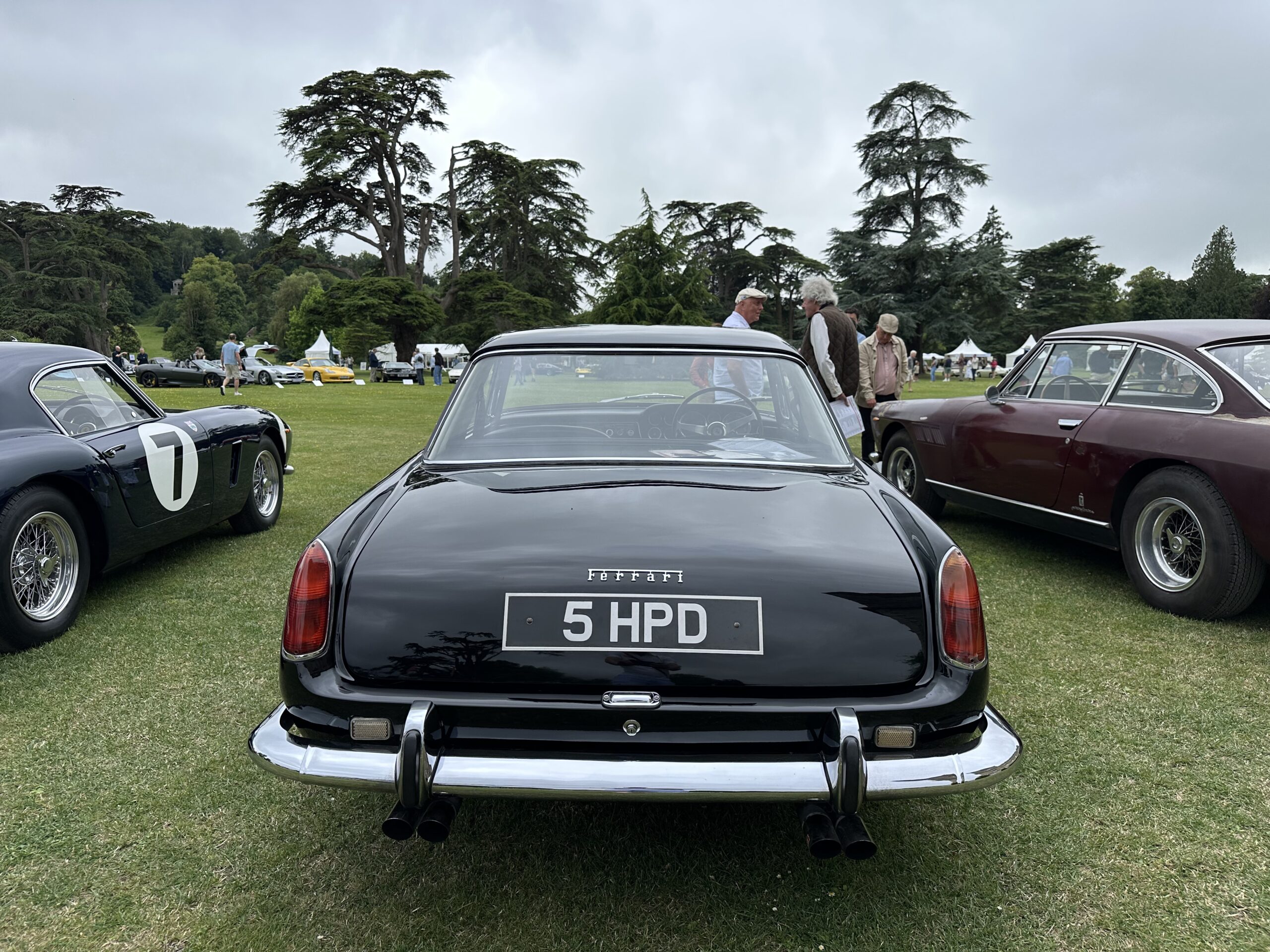 1958 Ferrari 250 GT, Ex-Mike Hawthorn, rear view. At Wilton House Concours Des Legendes 2026.