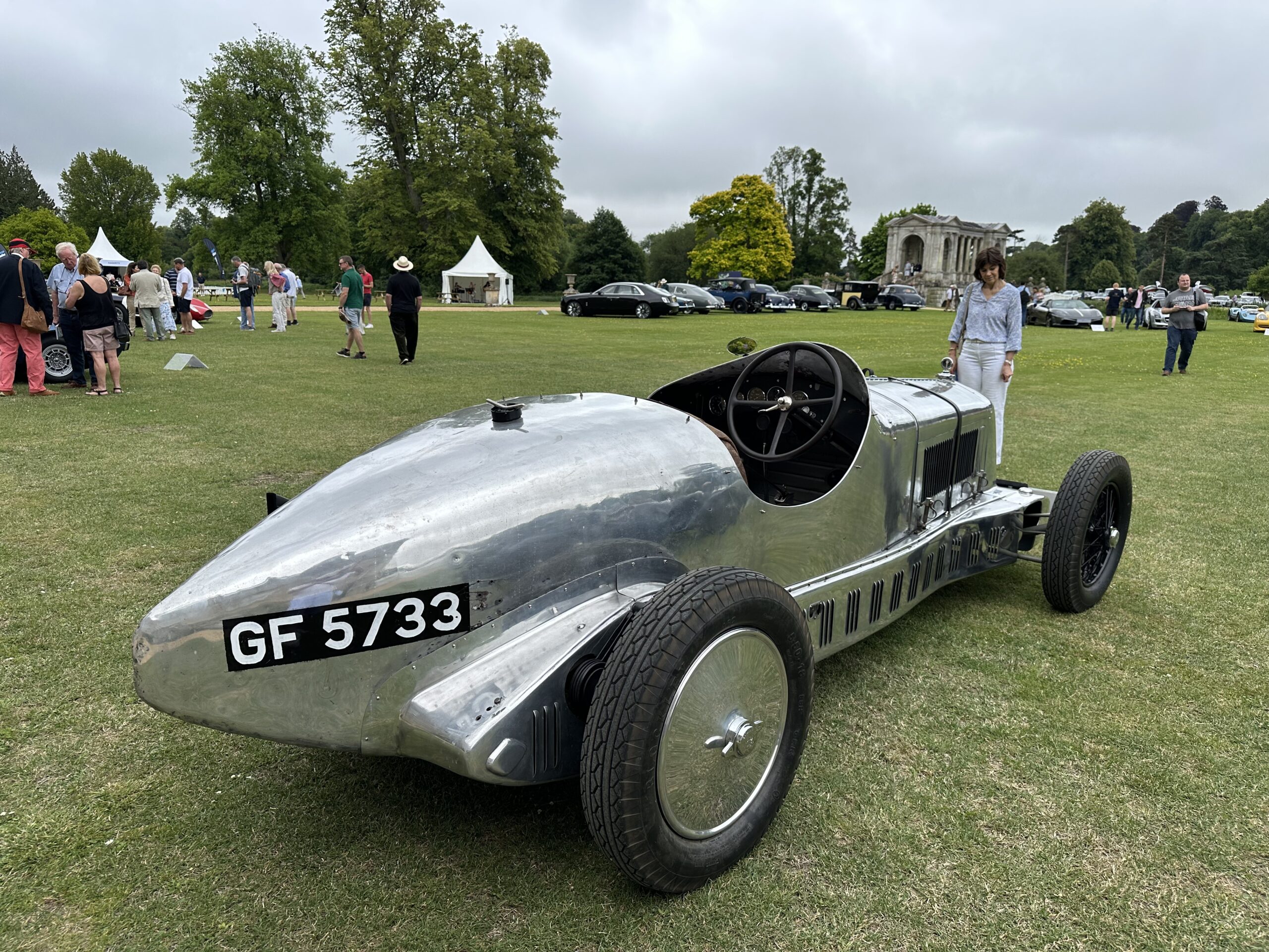 1930 Alfa Romeo 6C 1750 Testa Fissa, rear side view. At Wilton House Concours Des Legendes 2026.