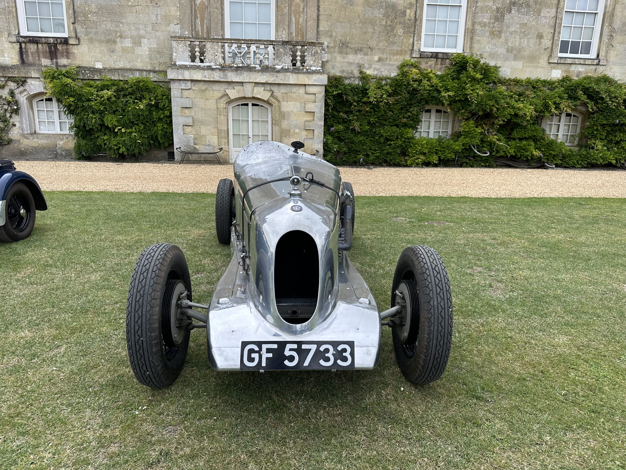 1930 Alfa Romeo 6C 1750 Testa Fissa, head on view. At Wilton House Concours Des Legendes 2026.