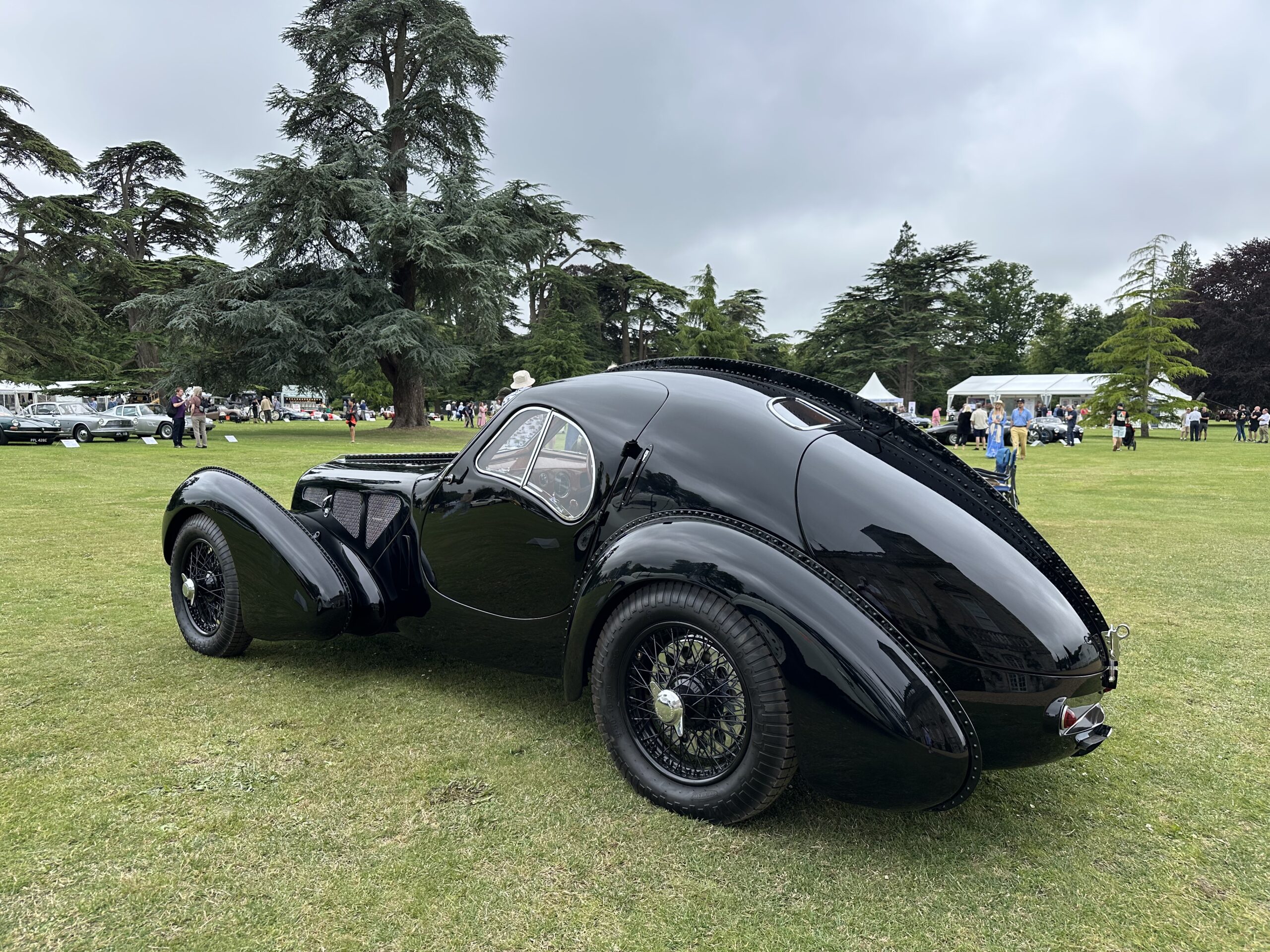 1937 Delahaye 135, rear side view. At Wilton House Concours Des Legendes 2026.
