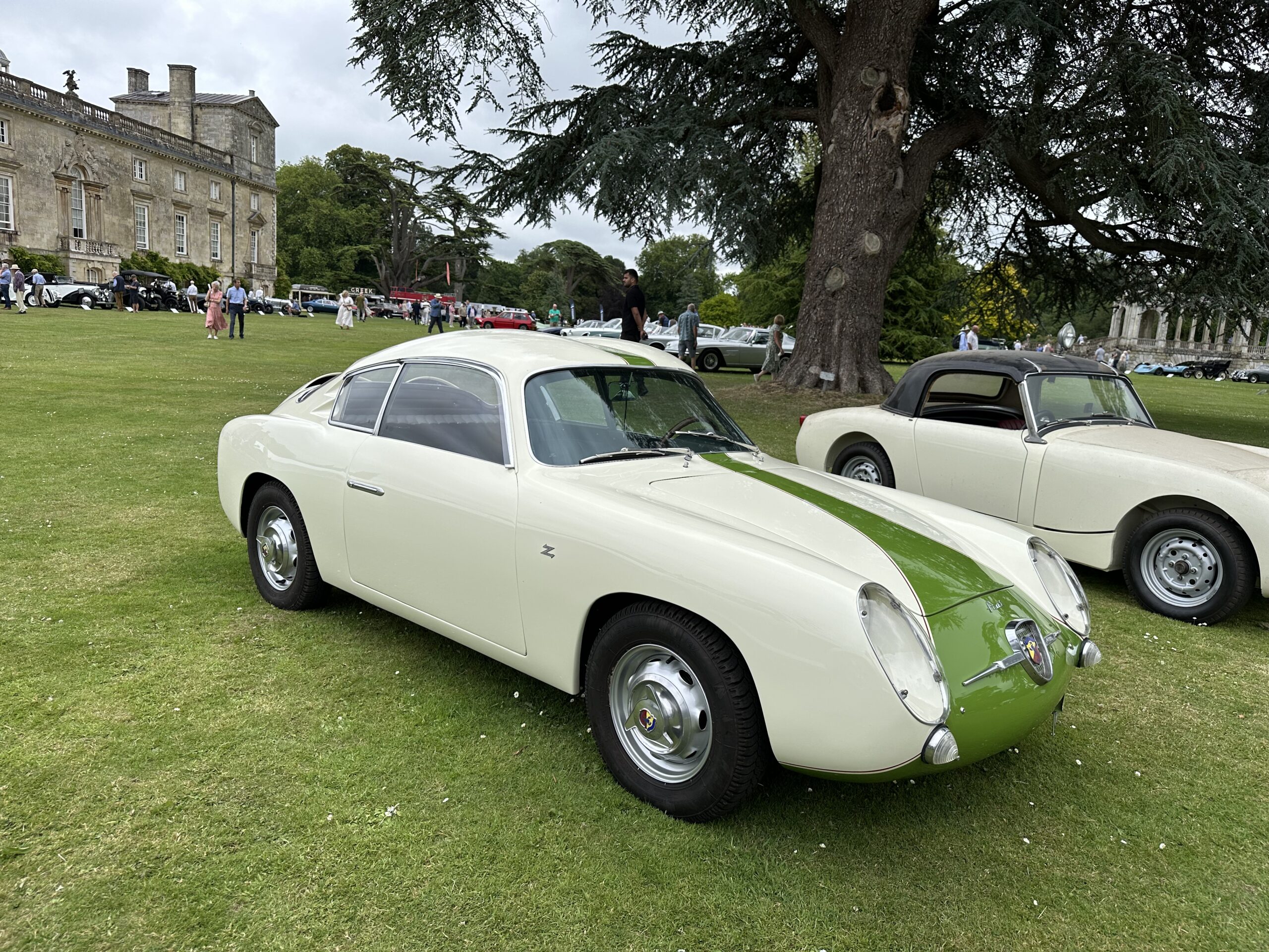 1958 Abarth 750 DB Zagato (front side view) at the Wilton House Concours Des Legendes 2026