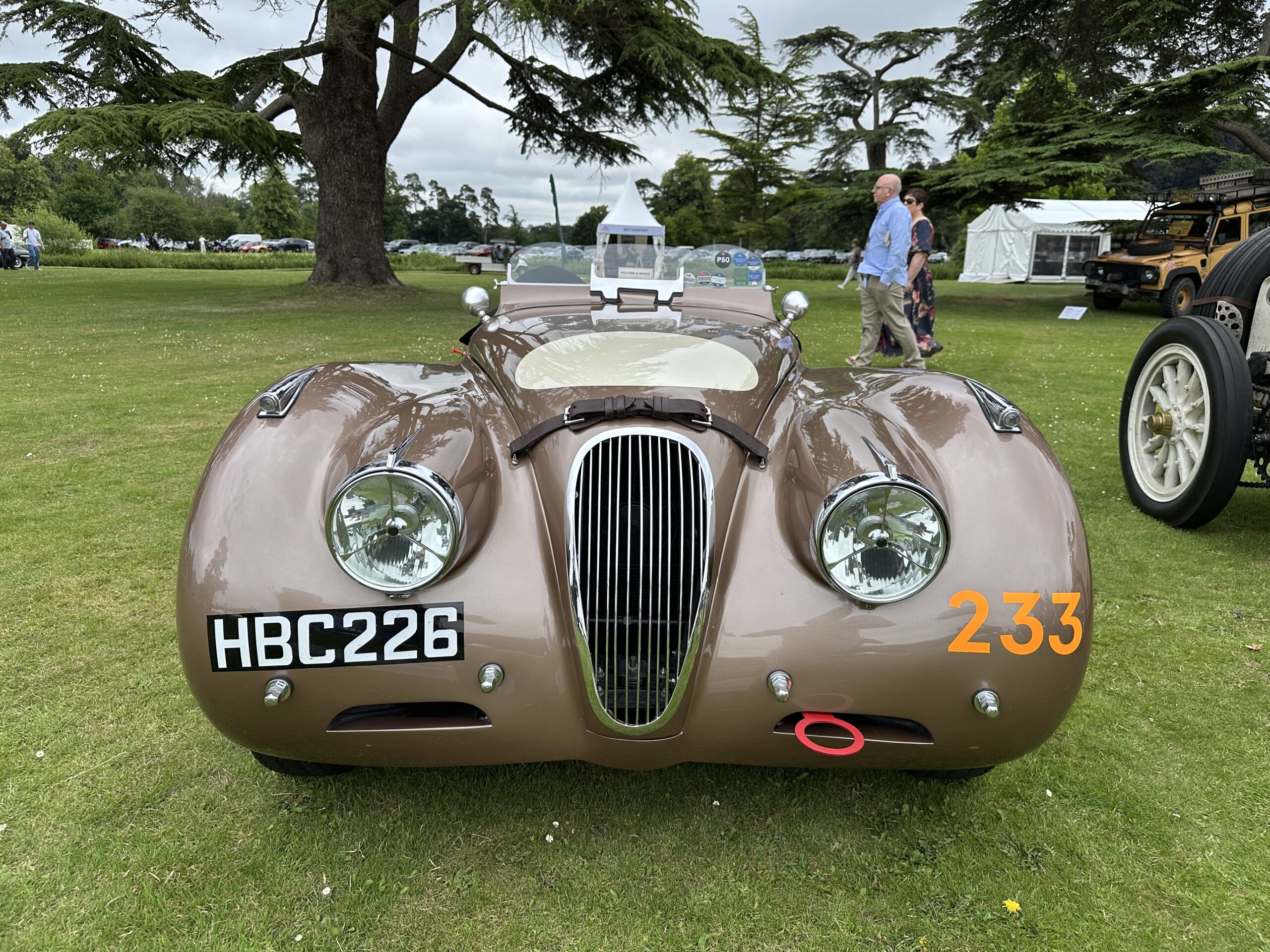 1950 Jaguar XK120 Competition, Ex-Roy Salvadori (front view) at the Wilton House Concours Des Legendes 2026