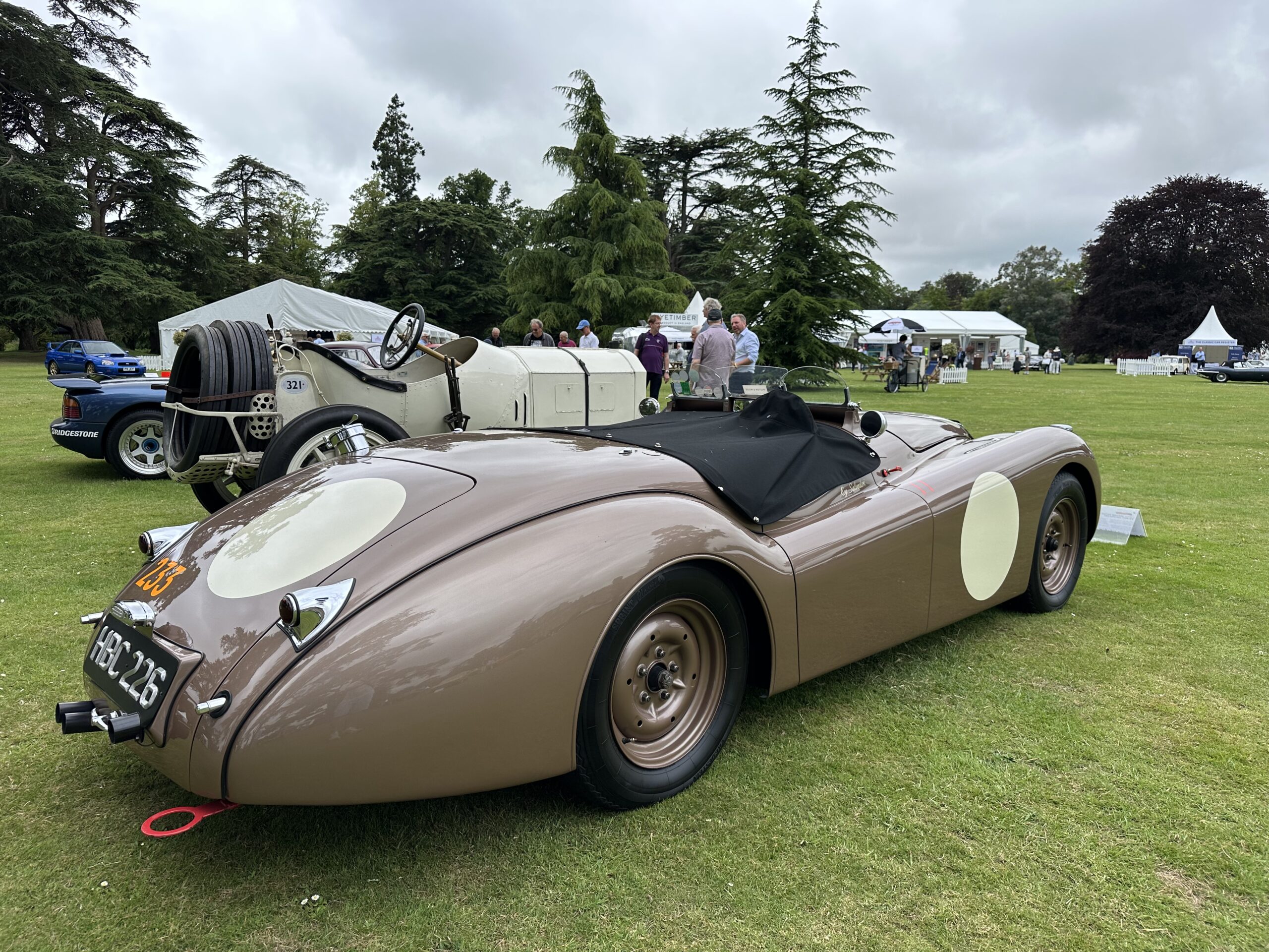 1950 Jaguar XK120 Competition, Ex-Roy Salvadori (rear side view) at the Wilton House Concours Des Legendes 2026