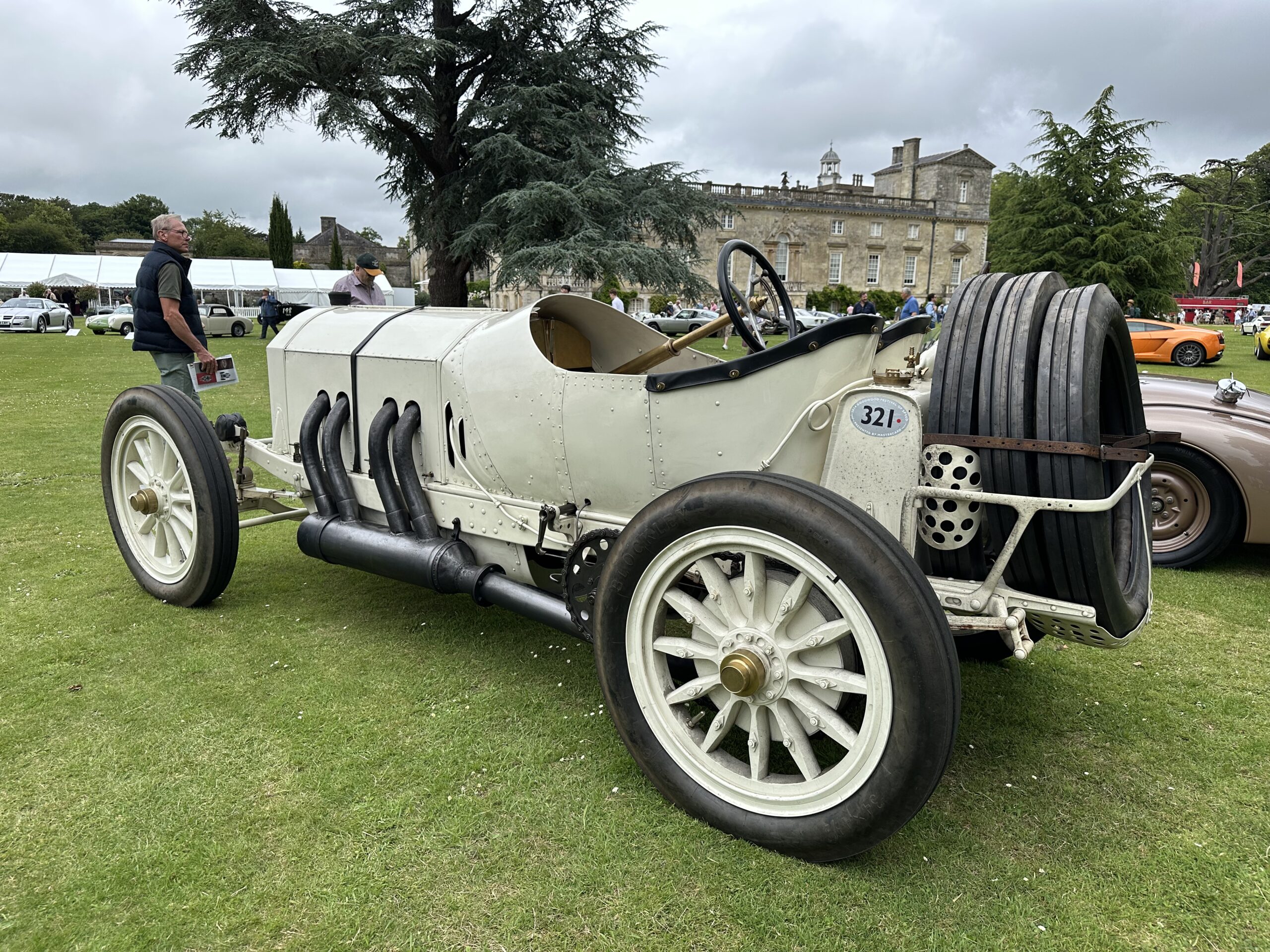 1908 Mercedes Grand Prix (rear side view) at the Wilton House Concours Des Legendes 2026