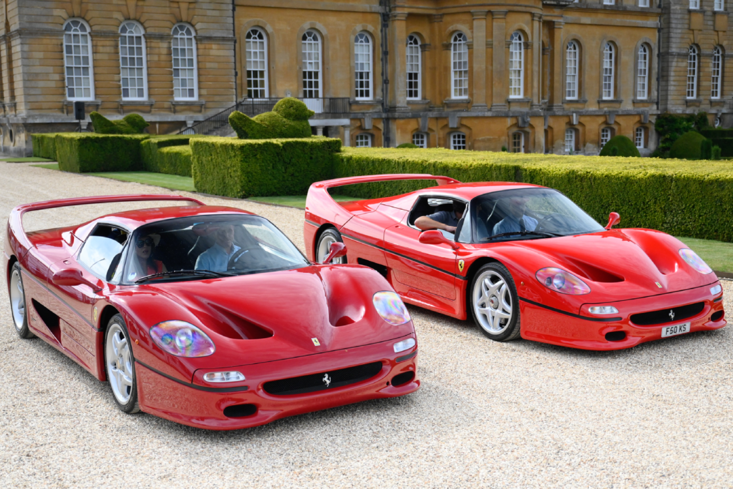 1996 Ferrari F50 - The one on the right won the class for Supercar Icons – ‘The Prancing Horse’ and the one on the left is one of only 8 F50s that were produced in the colour Rosso Barchetta