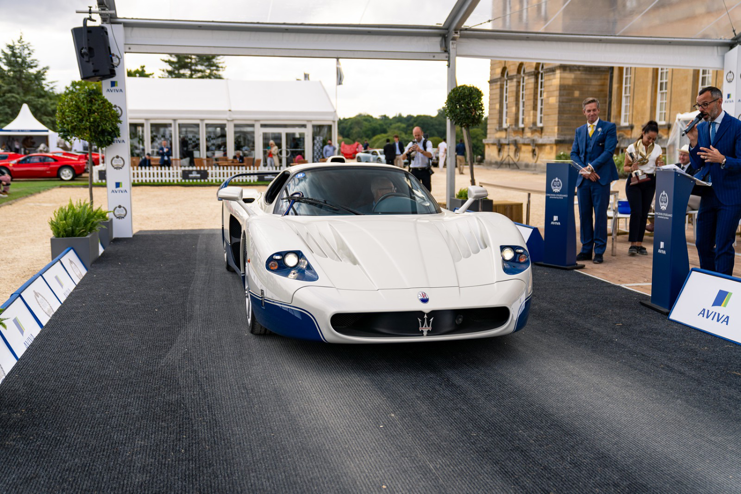 2005 Ferrari Enzo in Argento Nürburgring, which won the Supercar Icons post 2000 class at the Salon Privé Concours in 2023
