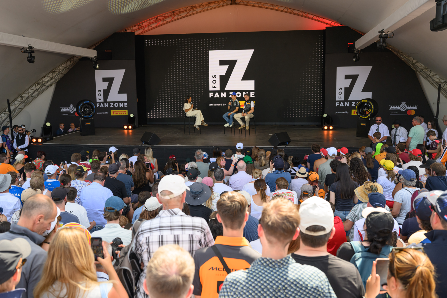 New FOS Fan Zone presented by Pirelli. Ph. by PA Media.