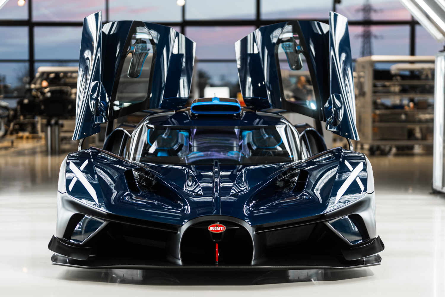 2025 Bugatti Bolide Front view Doors Up - Concours Classes