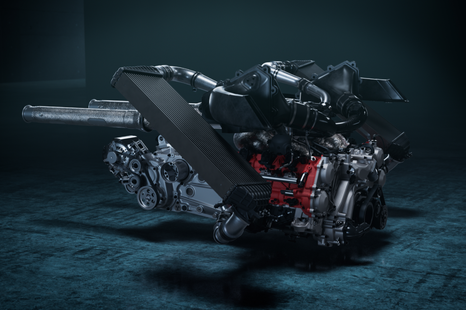 Ferrari 296 GT Modificata - engine