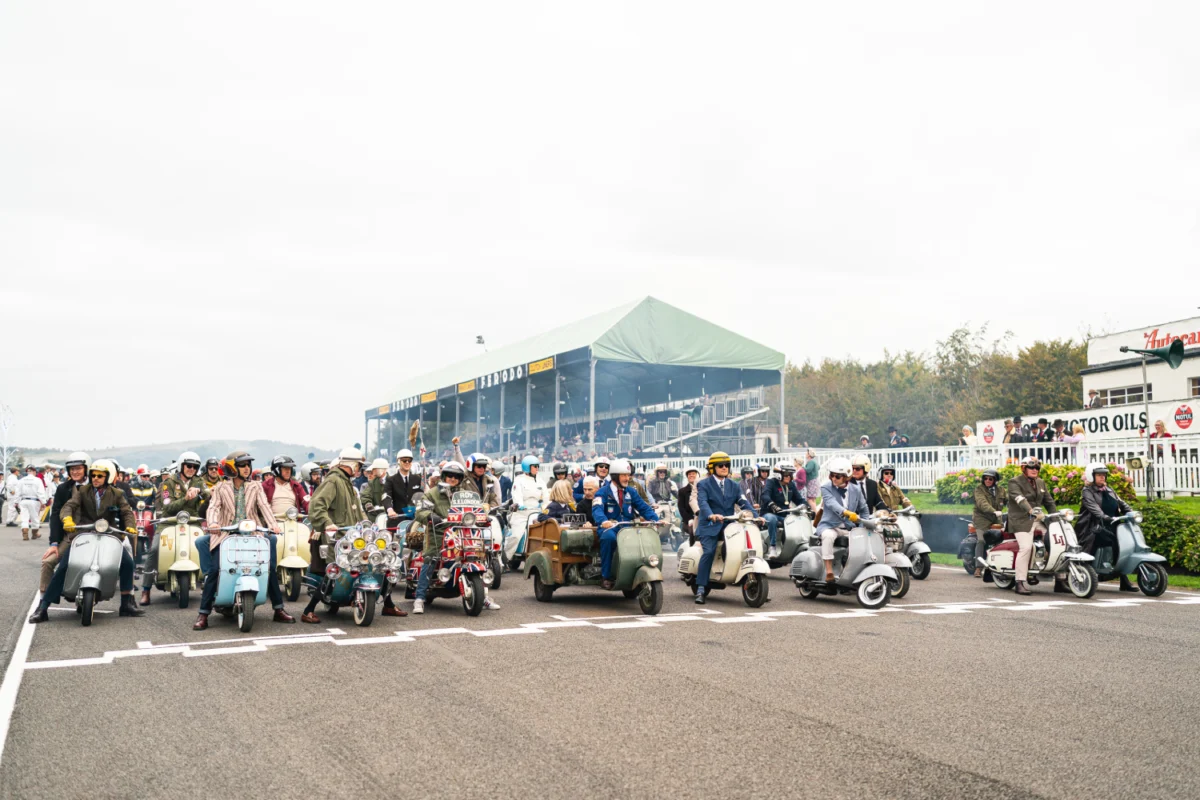 Vespa Track Parade at the 2026 Goodwood Revival presented by DUNLOP, Ph. by Goodwood
